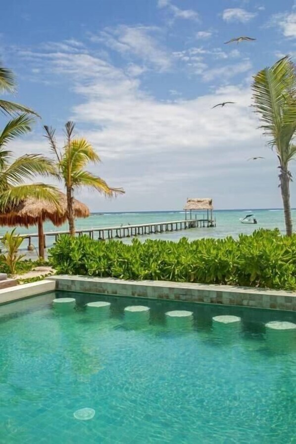 Pool - Elegant Oceanfront Apartment by BT Homes (Tulum)