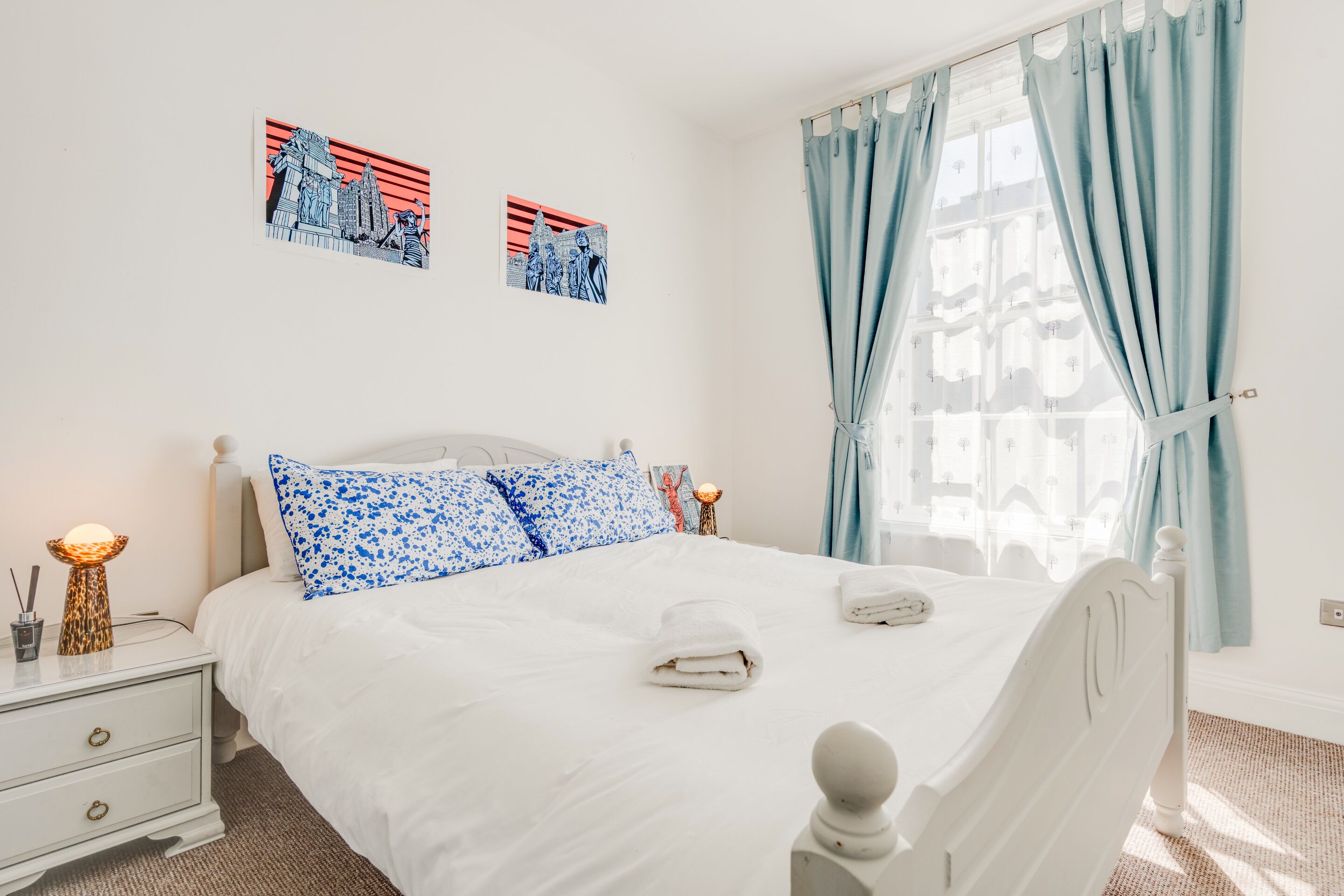 1 bedroom, desk, iron/ironing board, travel crib
