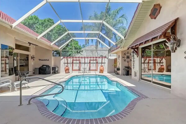 A heated pool
