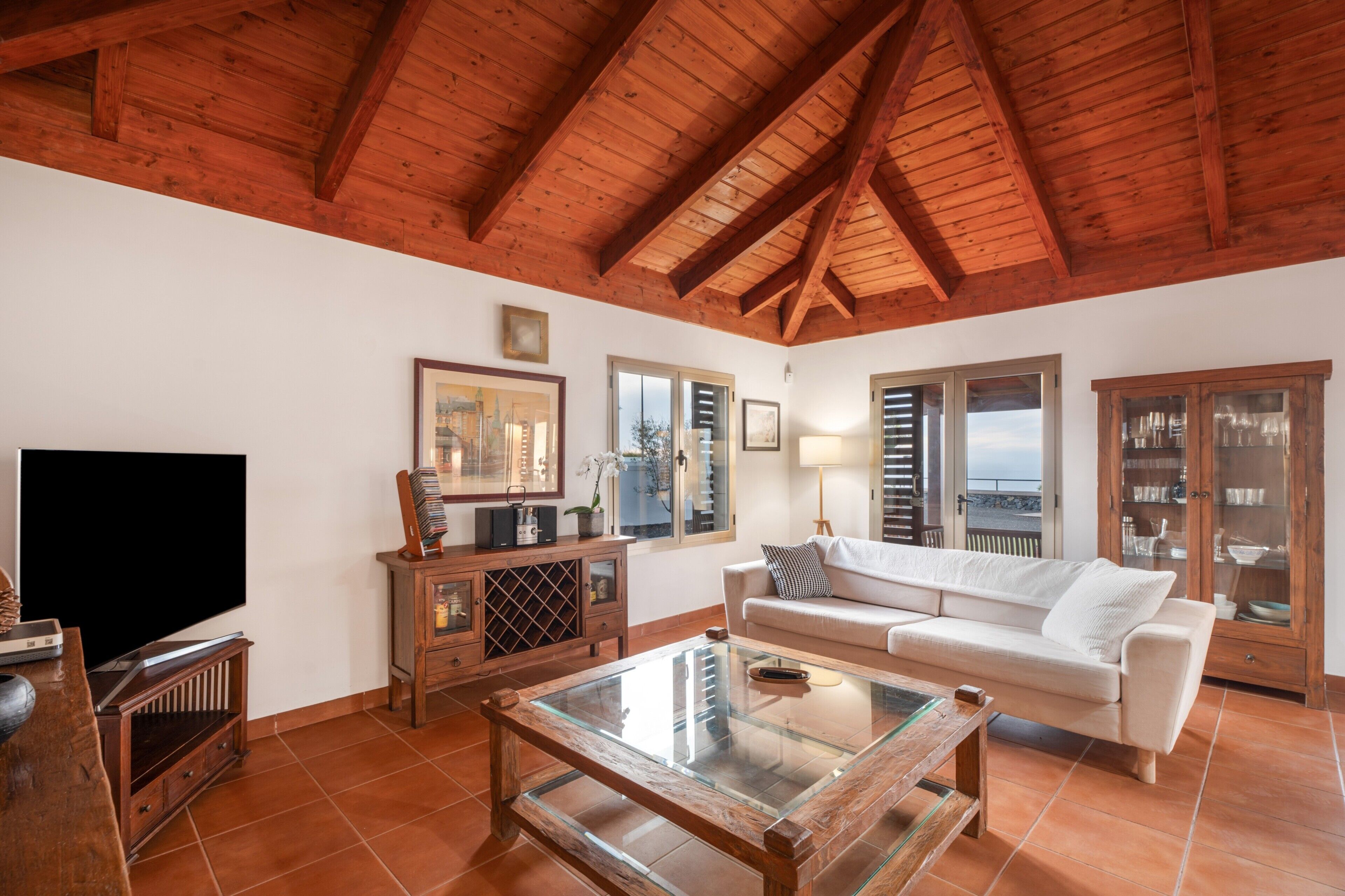 TV, DVD player, stereo