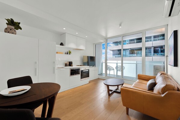 Apartment, 1 Bedroom | Living area | 32-inch flat-screen TV with digital channels - Claremont Suite 1008 (South Yarra)