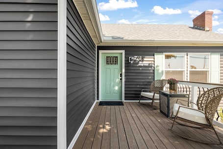 Exterior detail. The Sweet Retreat Wheelchair Accessible Historic Home