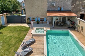 A heated pool