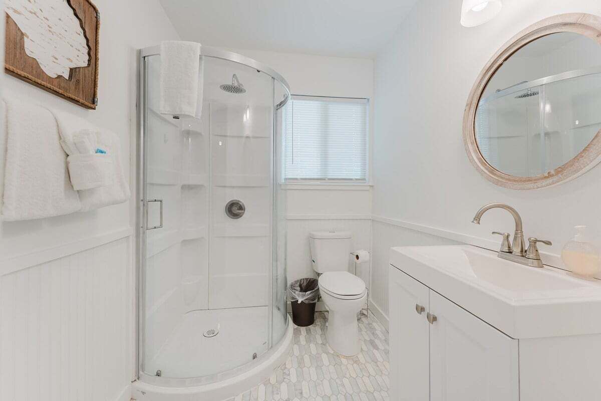 Shower, hair dryer