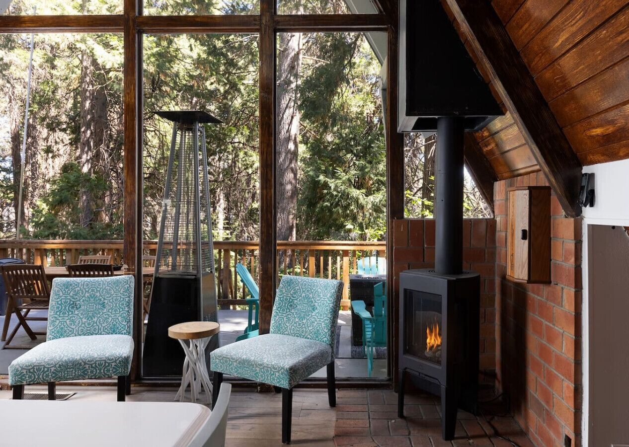 Cozy fireplace to warm up your stay.