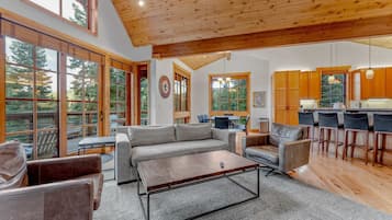 TV, fireplace, offices