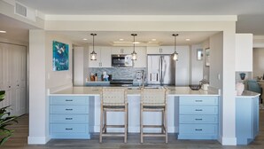 Coffee/tea maker, fridge, microwave, oven - Heron House Gulf Front Residence at Gulfside Place (Sanibel)
