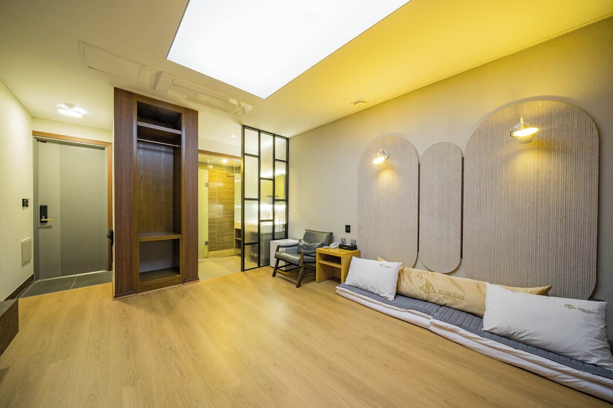 Korean Style Room (Ondol), City View | Individueel gemeubileerd, gratis wifi, beddengoed