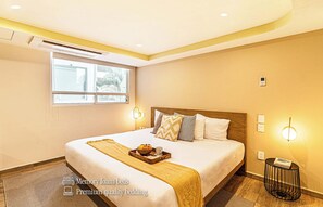 2 bedrooms, desk, iron/ironing board, travel cot