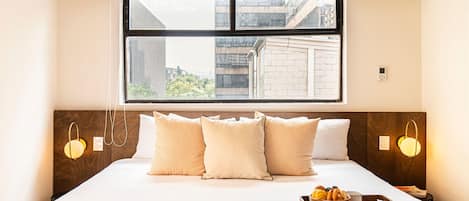 1 bedroom, desk, iron/ironing board, travel cot