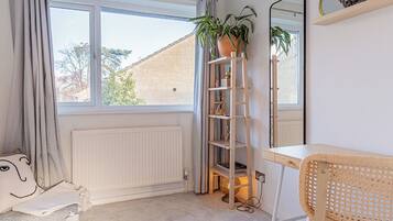 Rumah, pemandangan kota | 2 kamar tidur, setrika/meja setrika, dan Wi-Fi gratis