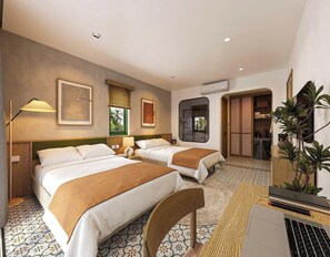 Panoramic Double or Twin Room, Mountain View | Minibar, in-room safe, soundproofing, iron/ironing board - Plum Village Moc Chau (Moc Chau)