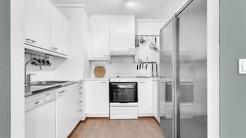 Apartamento premium | Cozinha privada | Geladeira, fogão, cooktop, chaleira elétrica