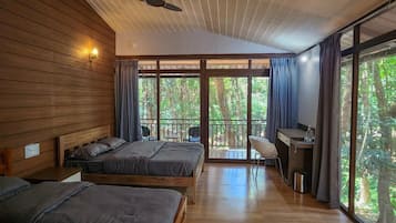 Deluxe Double or Twin Room, 2 Queen Beds, Mountain View | 1 bedroom, premium bedding, individually furnished, desk