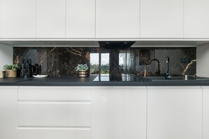 Apartment, 2 Bedrooms, Balcony | Private kitchen | Fridge, microwave, oven, stovetop - Apartment in Władysławowo by Renters (Wladyslawowo)