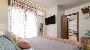 1 غرفة نوم ومكواة/لوح كي وواي فاي مجانًا وملاءات أسرّة