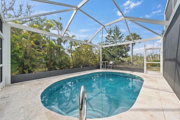 A heated pool
