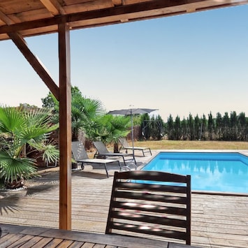 Vue sur piscine