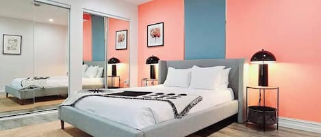 1 bedroom, iron/ironing board, travel crib, WiFi