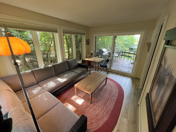 Smart TV, fireplace, video games