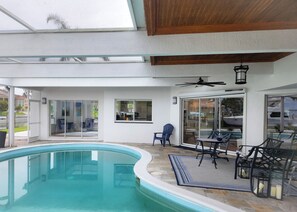 A heated pool