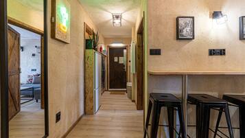 Apartamento design | Cozinha privada | Chaleira elétrica, torradeira