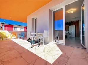 Outdoor dining - Studio with balcony and air conditioning (Bibione)