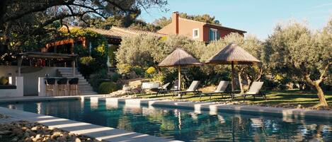 Outdoor pool, a heated pool