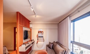 Living area - RBN - Apartamentos no Ritmo Bueno (Goiânia)