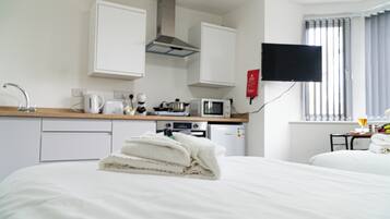 1 soverom, strykejern/-brett, wi-fi og sengetøy