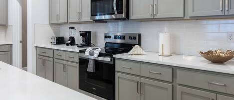 Microwave, oven, stovetop, dishwasher