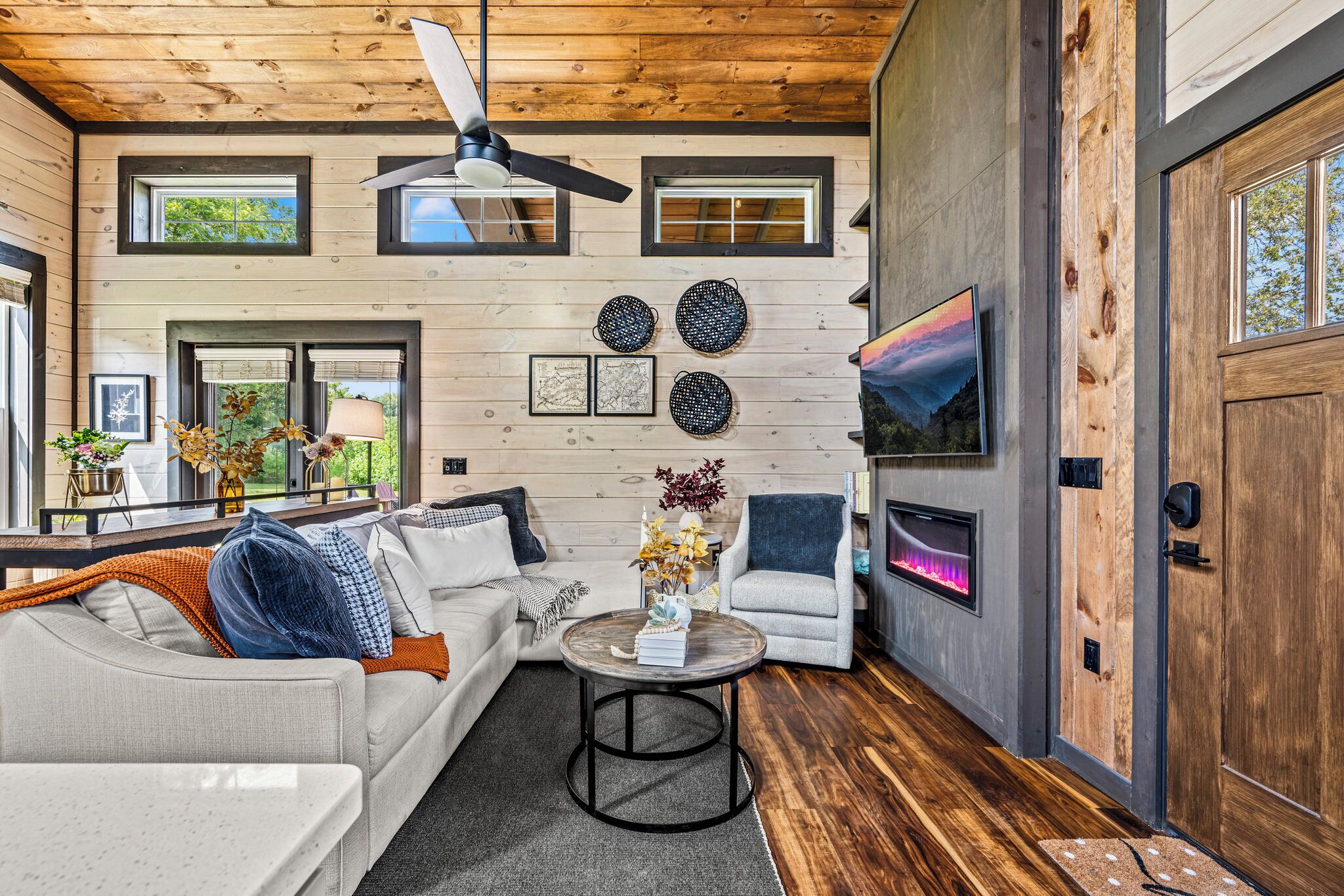 TV connectée, cheminée