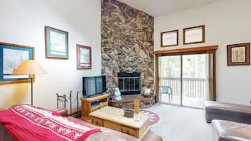 تلفزيون، مدفأة، مشغل دي في دي