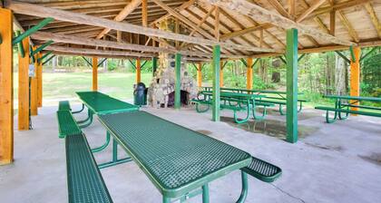 Deck & Fire Pit: Beachfront Home in Gaylord!