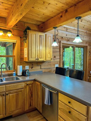 Private kitchen - Rustic Pines Lodge - Bike/ATV/Ski From Driveway! (Hayward)
