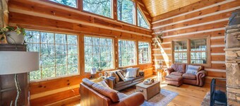 Secluded Cabin on Private 6 Acres w/ 2 Waterfalls & 4 Streams Near Brevard