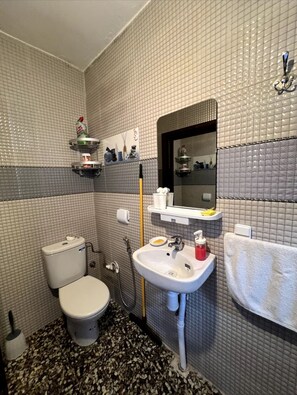 Toallas, jabón, papel de baño 