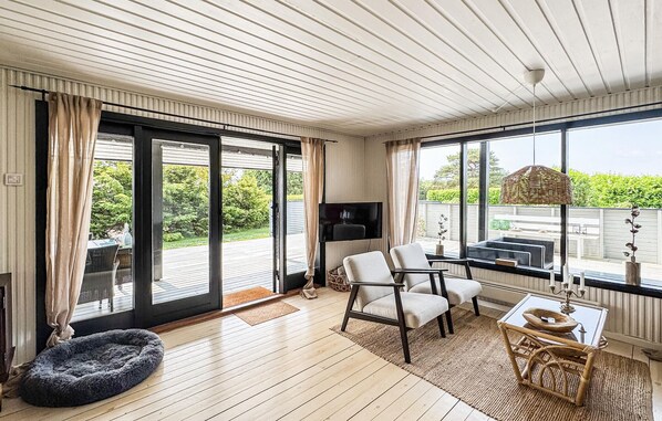 Una Smart TV, una chimenea