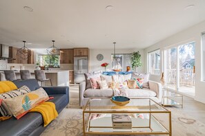 Smart TV, fireplace, computer monitors