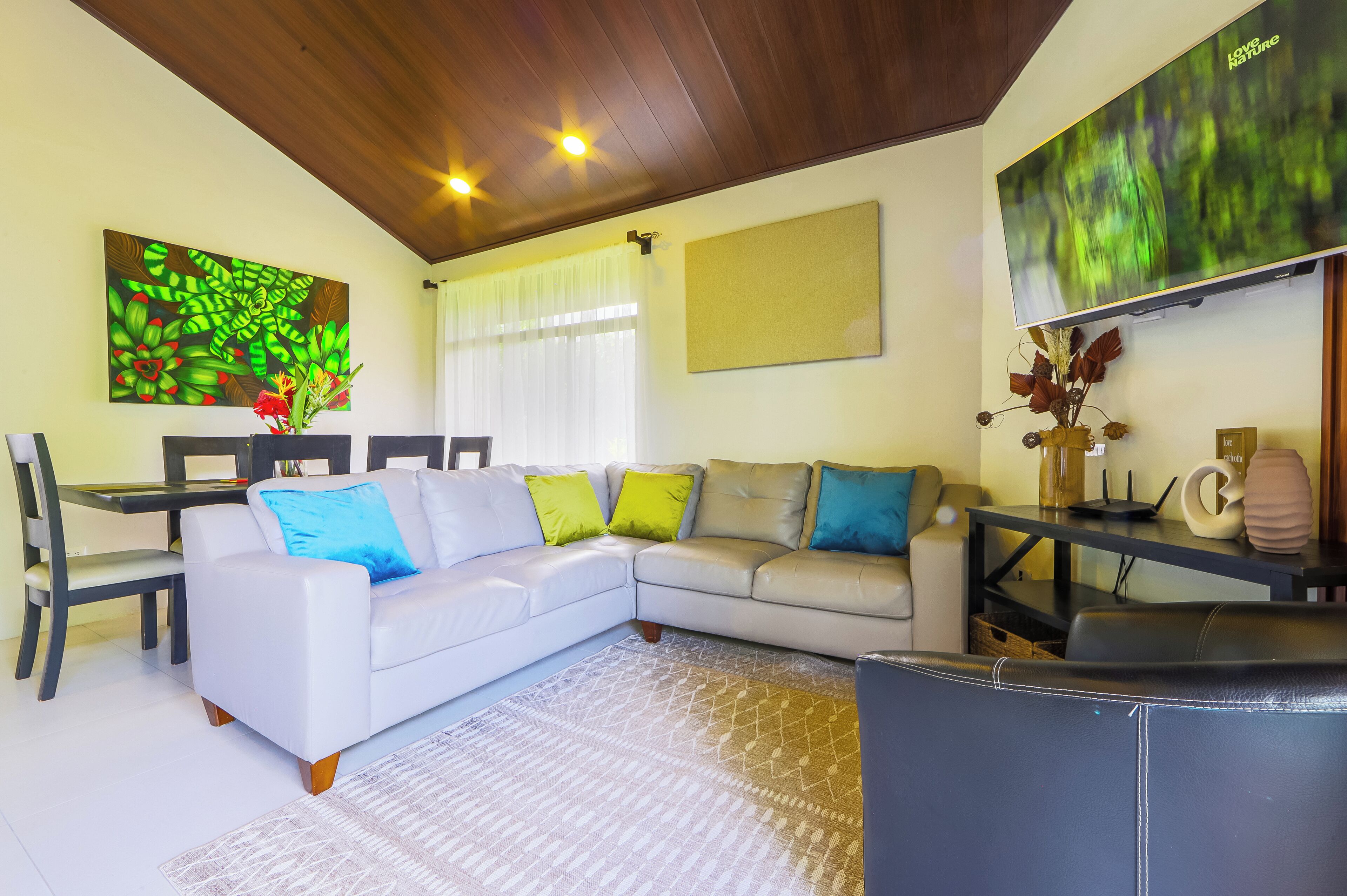 Chalet Keluarga, dapur, pemandangan kebun | Area keluarga | TV layar datar