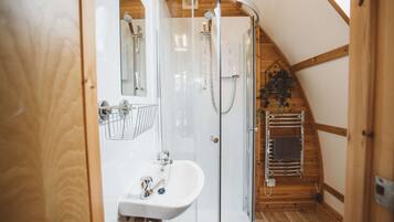 Shower, soap, toilet paper