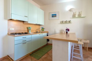 Jääkaappi, mikroaaltouuni, uuni, liesi