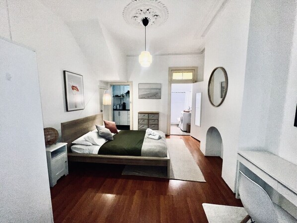 Desk, iron/ironing board, travel crib, free WiFi