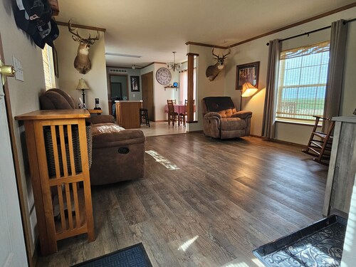 3-bedroom lodging located outside Hysham at an end of road farm setting.