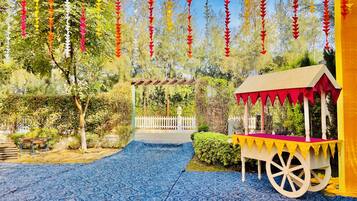 Outdoor wedding area