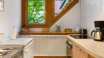 Fridge, oven, stovetop, dishwasher