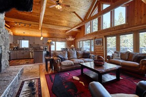 テレビ、暖炉、DVD プレーヤー