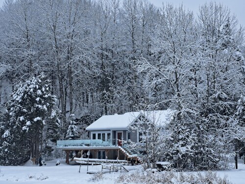 Beauty, tranquility, spa, winter wonderland