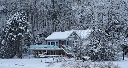 Beauty, tranquility, spa, winter wonderland