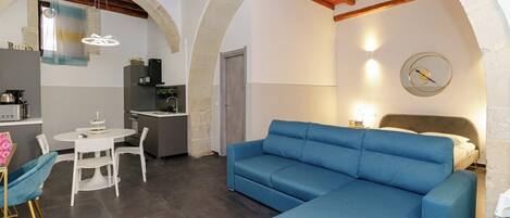 Flat-screen TV, DVD player